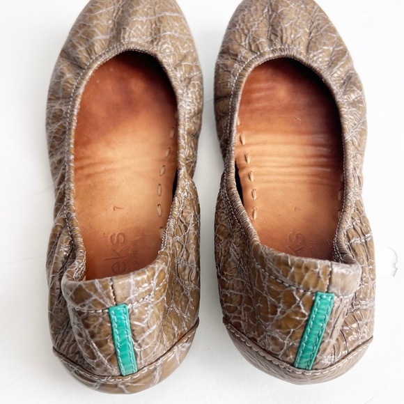 Tieks Ballet Flat Shoes Croc Women’s green - Picture 3 of 5